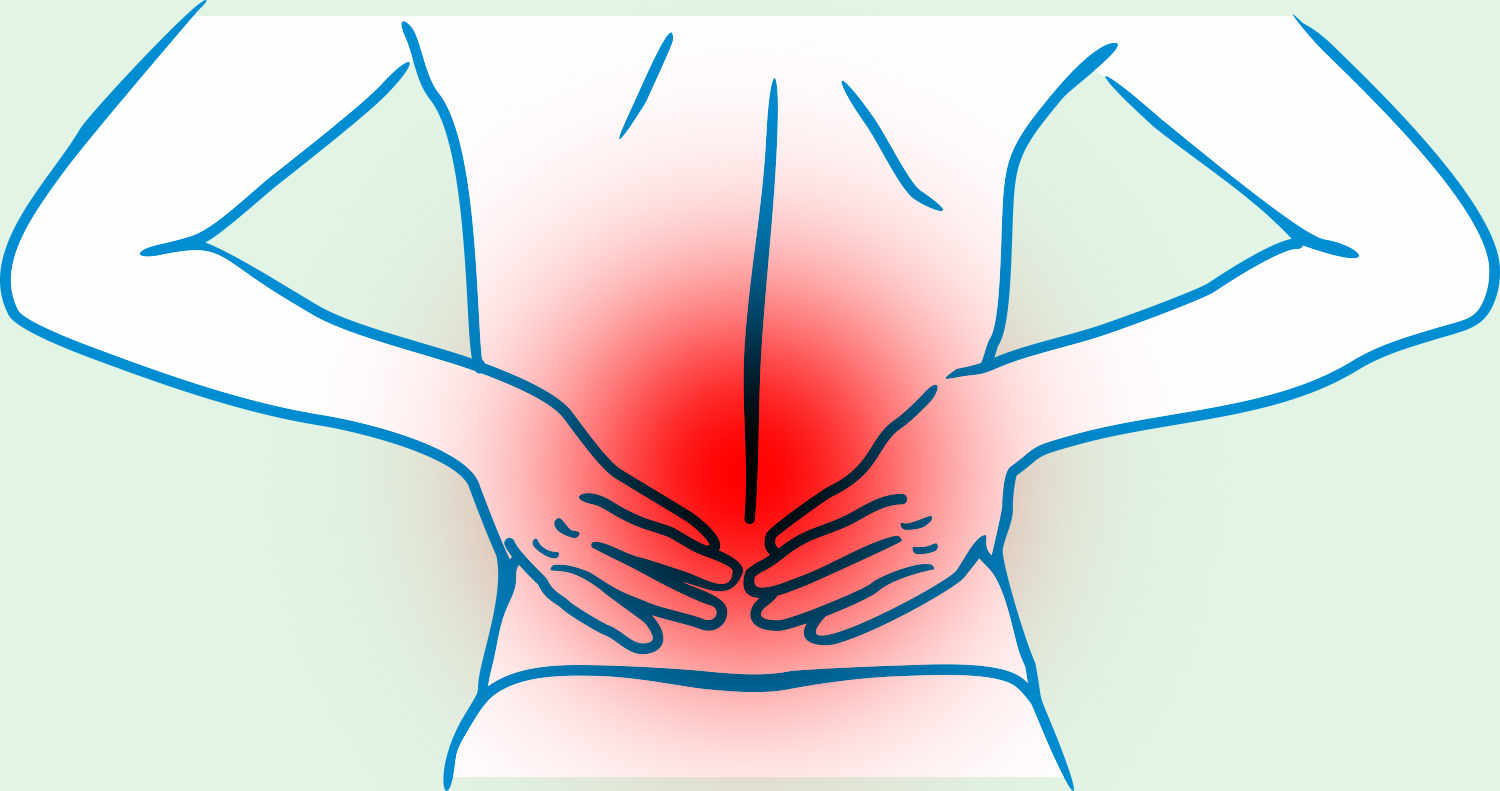 Rückenschmerzen, schmerzender Rücken, Wirbelsäulenmatratze
