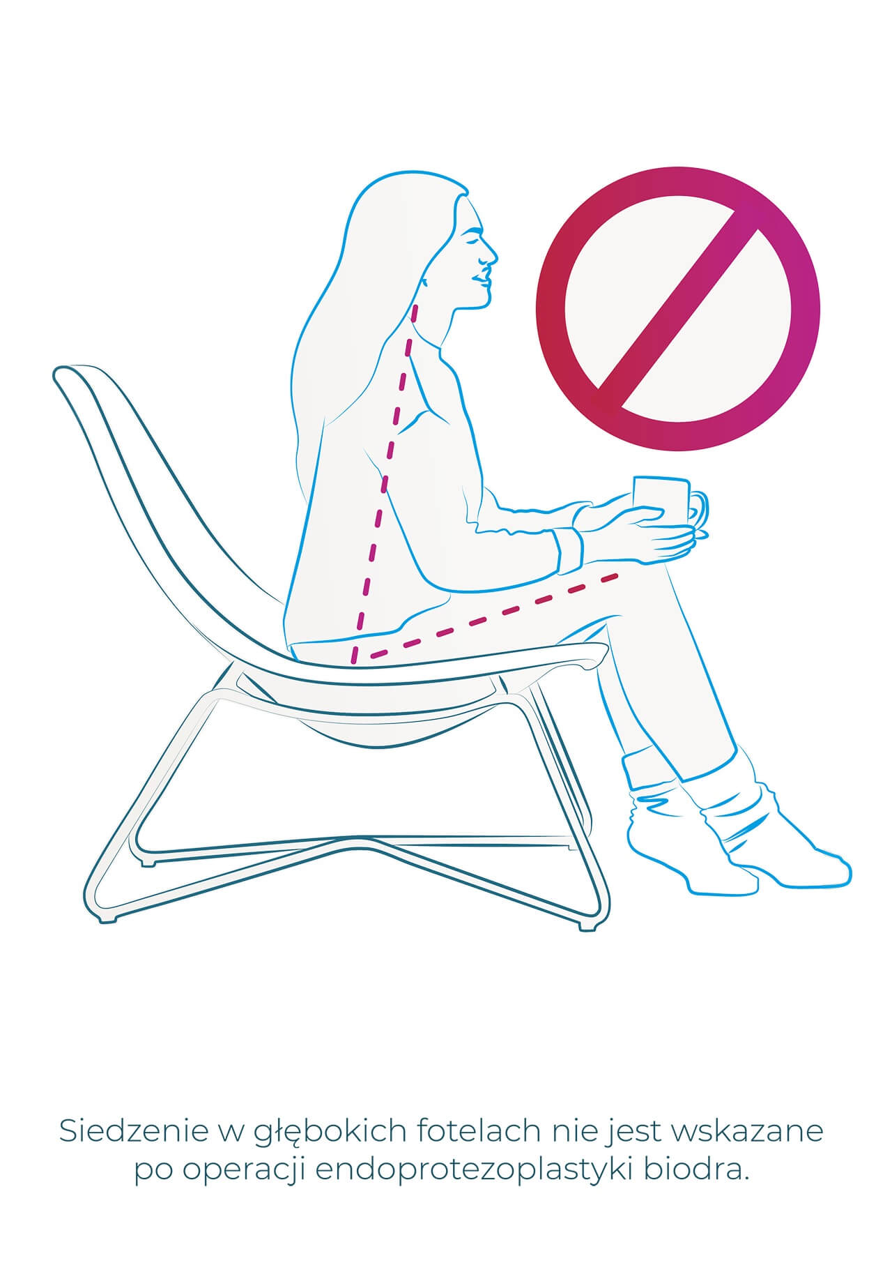 Jak siedzieć z endoprotezą, siedzenie po endoprotezie biodra, wyginanie nogi z bolącym biodrem